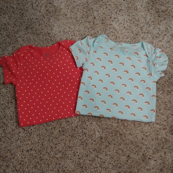 💜Bundle: Two rainbow and polka dot onesies - Picture 1 of 4